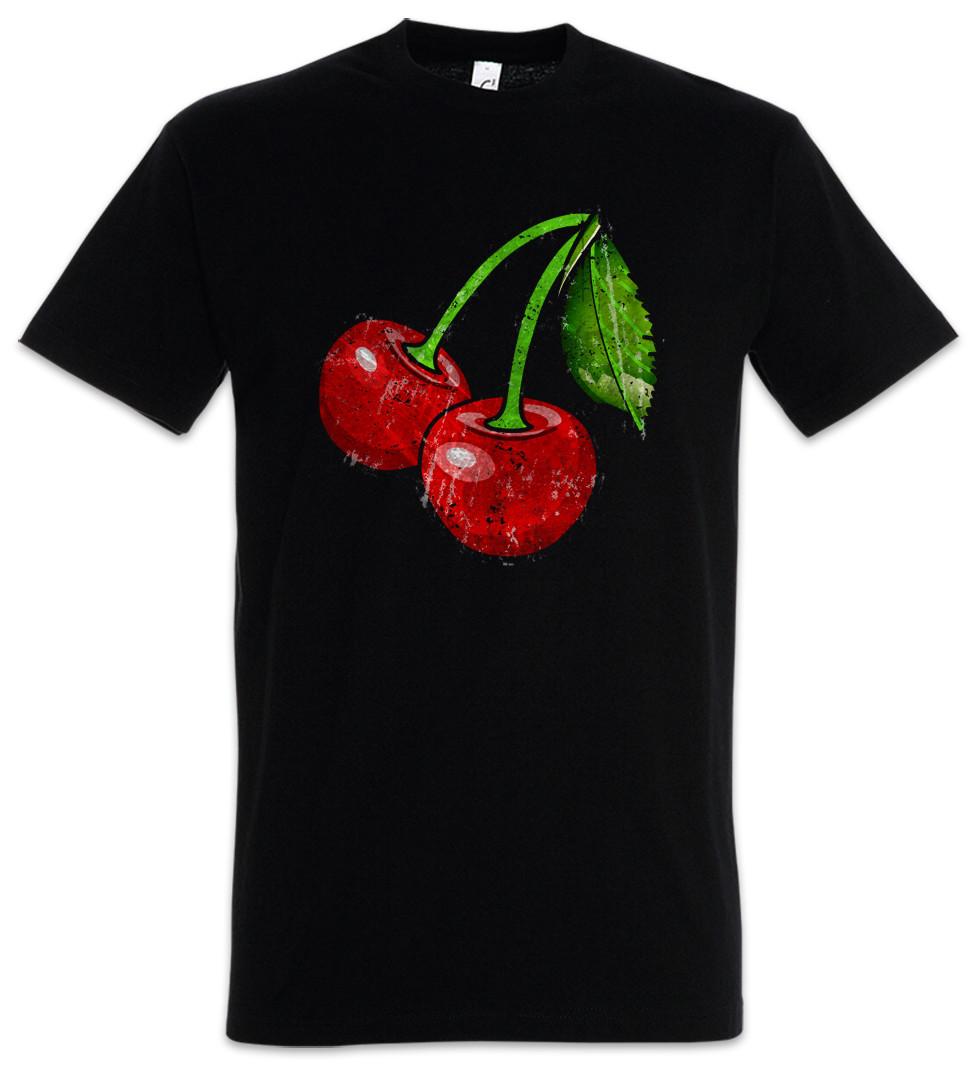 OLDSCHOOL CHERRIES VINTAGE LOGO I T-Shirt Mens Womens Tees Top - Cherry Rockabilly Tattoo 3XL