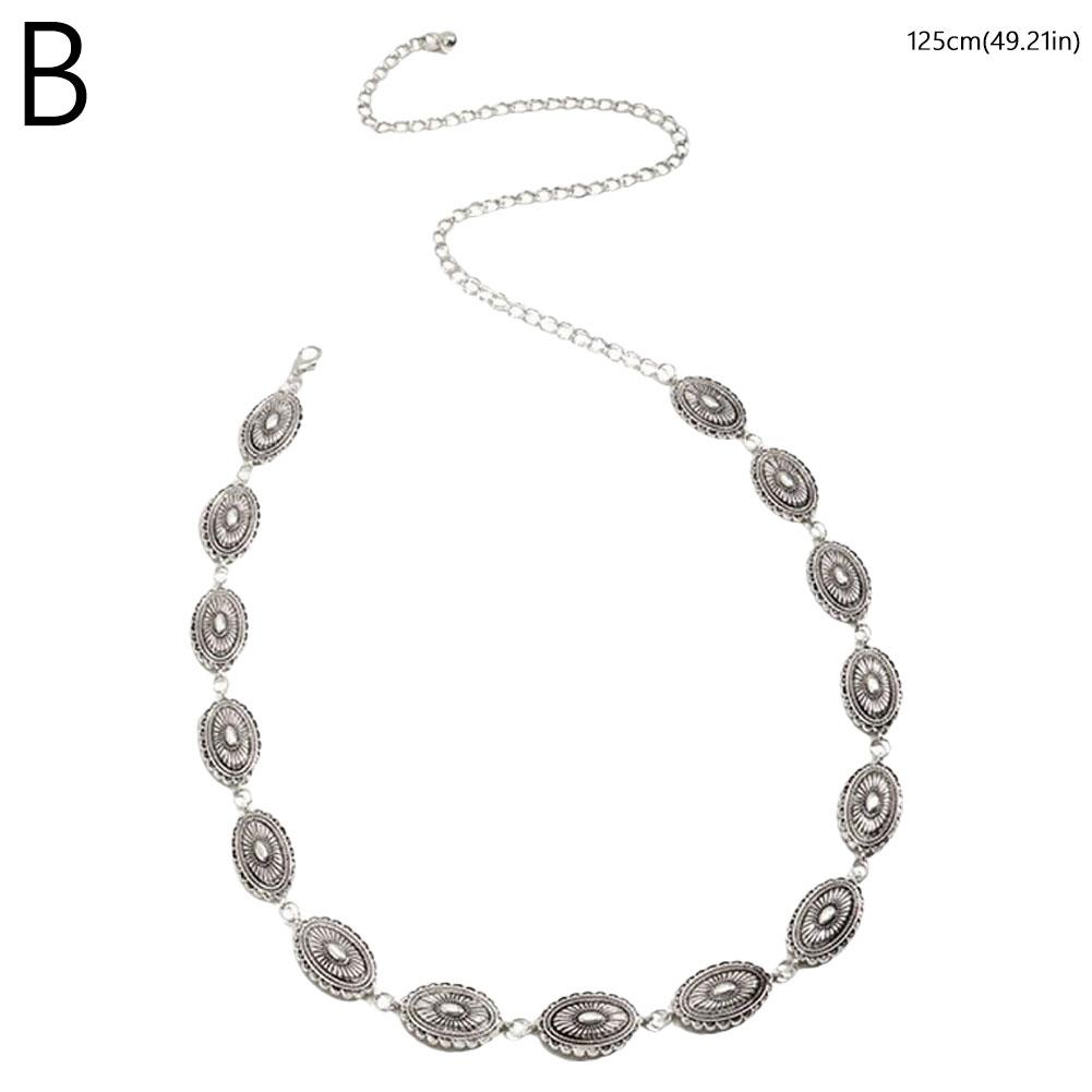 1PCS Ethnic Style Retro Waist Bohemian Versatile Chain Belt Women's Dress High-end Dress With Waistband Chain Accessories