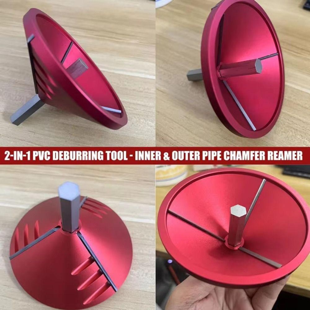 Comfortable Operation PVC Deburring Tool Efficient Chamfering Remove Pipe Burrs Pipe Chamfer Tool Wear Resistant Aluminum Alloy