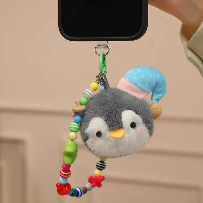 Cute Dog Plush Phone Universal Lanyard Wrist Strap Hand Pull Cartoon Phone Bag Decorative Stuffed Animal Pendant Accessories