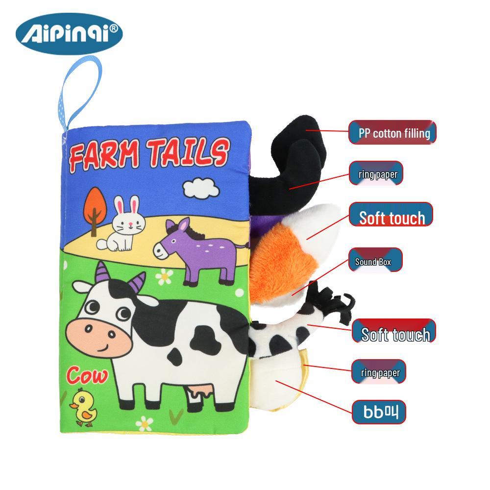 Aipinqi Tear-Resistant Baby Cloth Book: Tail, Crinkle Paper, and Quiet Book for Infant Early Education.