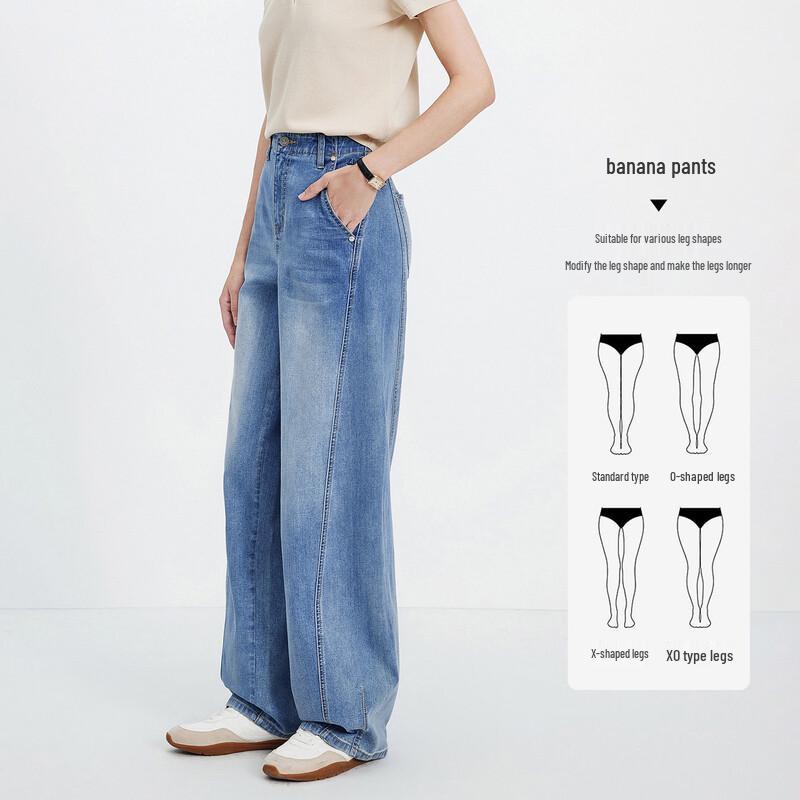 Navigare Women's Banana Wide-Leg Jeans