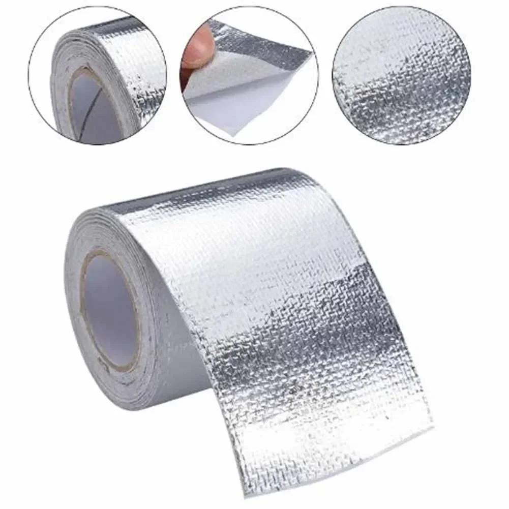 10Mx5cm Car And Motorcycle Pipe Insulation Waterproof Reflective Foil Tape Silve Motorcycle Equipments