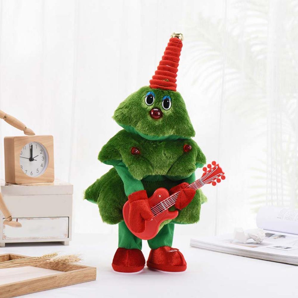 Santa Claus Christmas Plush Toy Snowman Elk Dancing Singing Stuffed Toys  Home Decor