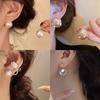 French Elegant Pearl Geometric Earrings Fashion Personality Design Sense Earrings Niche Light Luxury Temperament Earrings Women