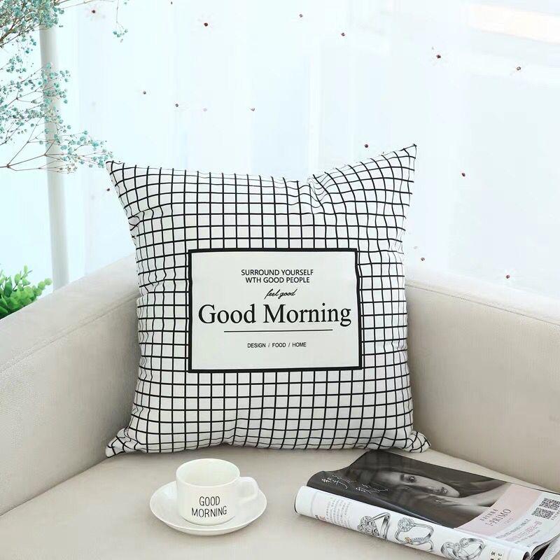 Nordic Throw Pillow Cover Plush Black and White Geometric Striped Simple Pillow Cover Sofa Cushion Cover