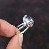 Regenbogen Mystischer Topas Ring 925 Sterling Silber Ring Top Qualität Edelstein Schmuck Verstellbarer Ring Handgefertigter Boho Ring Geschenk für Sie Dezenter Ring