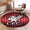 Alfombra Redonda Estampada del Liverpool Football Club Alfombra para Silla Alfombra de Área Felpudos para Entrada, para Silla de Oficina Sala de Estar Dormitorio Cocina.