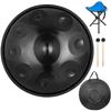 Hand Pan Avançada em Ré Menor 9 Notas Tambor de Mão de Aço + Bolsa Macia para Hand Pan (22 " (56cm), Castanho (Ré menor) 9 Notas (d3 A Bb C D E F G A)