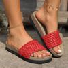 Ladies' Thick Soled Sandals, Round Toe Comfortable and Versatile in Spring and Summer, Mid Heeled Beach Shoes with Sponge Heels