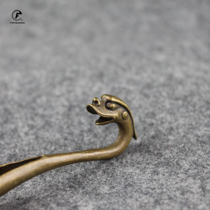 Tea Spoon Copper Luckly Pixiu Manual Exquisite Tea Scoops Teaspoon Teaware Accessories Tea Shovel for Home Teahouse Office