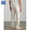 ROMON Men's Cotton-Linen Straight-Leg Casual Pants