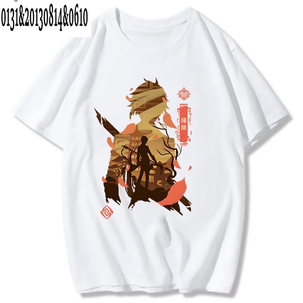 Trička Genshin Impact Printing Trička Xiao Venti Print Trička Hu Tao Zhong Li Grafika Kaedehara Kazuha Raiden Shogun Trička