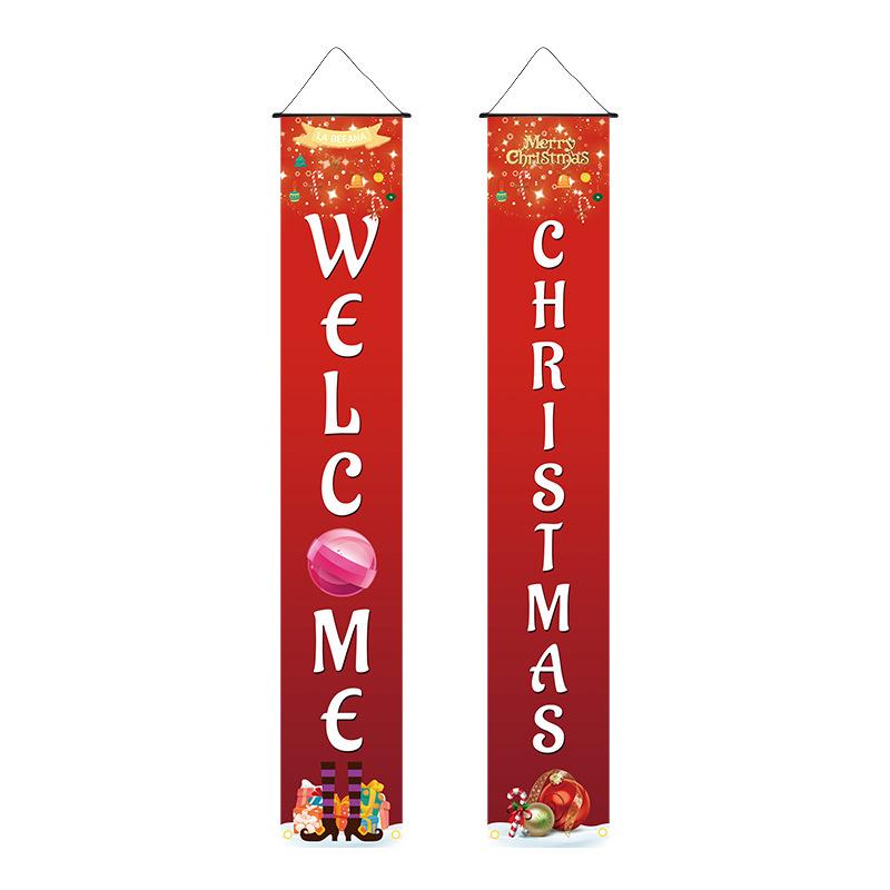 Christmas Nutcracker Couplets Door Curtain Flags | Festive Porch Decor