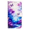 Coloured Drawing Wallet Case for iPhone 16E SE3 SE 8 7 6 6S Plus 16 Pro Max Shockproof Stand Card Holder Strap Flip Phone Cover