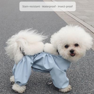 Breathable Waterproof Dog Jumpsuit Stain Resistant Easy To Clean Pets Dustproof Pants Solid Color Durable