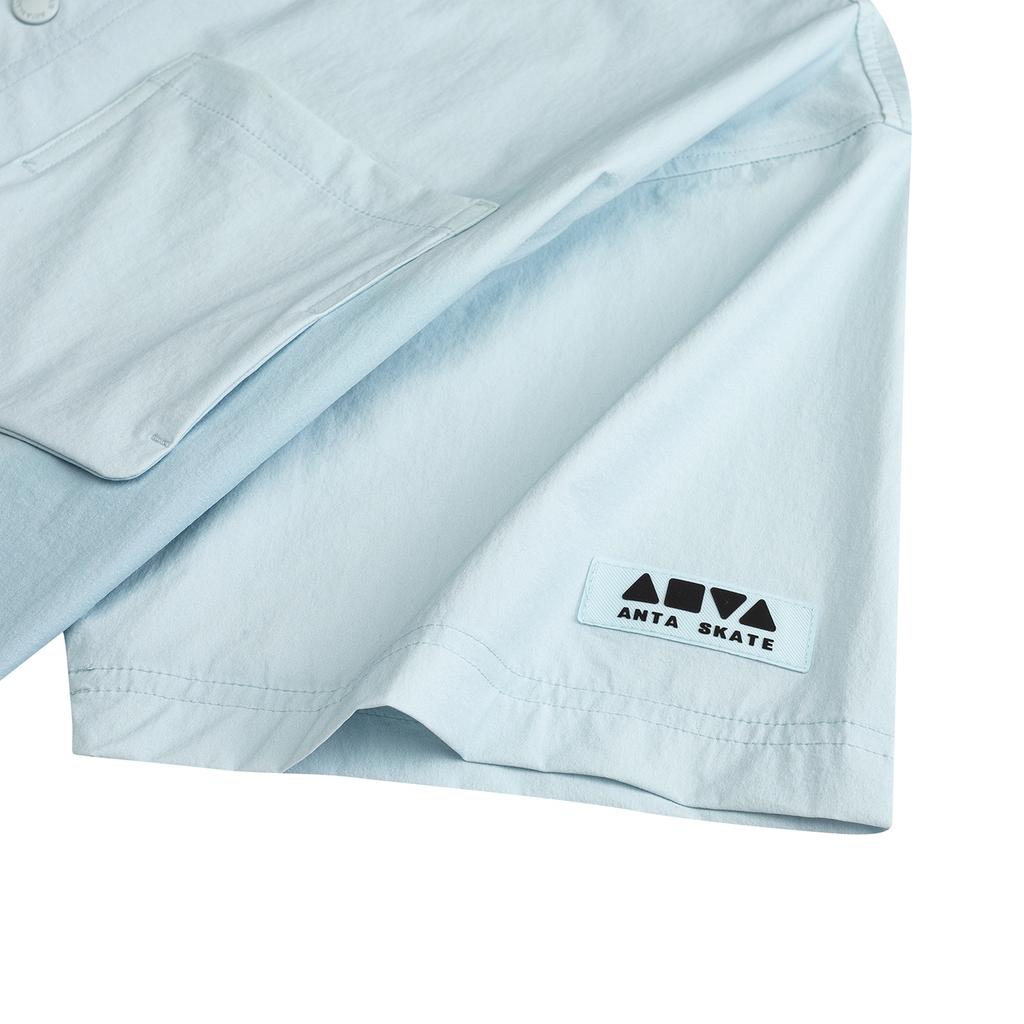 Anta Light Blue Graffiti Casual Street Short Sleeve Shirt Unisex shirts 172638101-6