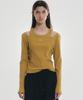 Nigaennikol Layered Off Shoulder Top_Mustard