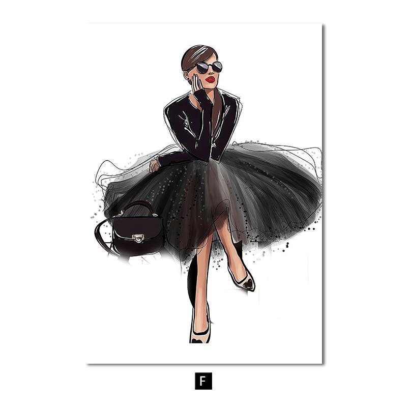 

Модный постер черно-белый парижский парфюм, настенная живопись на холсте, постеры на скандинавскую тему и принты, Декор, фотографии для гостиной A4 21x30cm No Frame