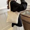 Stylish Woven Oversized Street Style Tote Bag 2024 Spring New All-match Shoulder Bag Korean Ins Bag