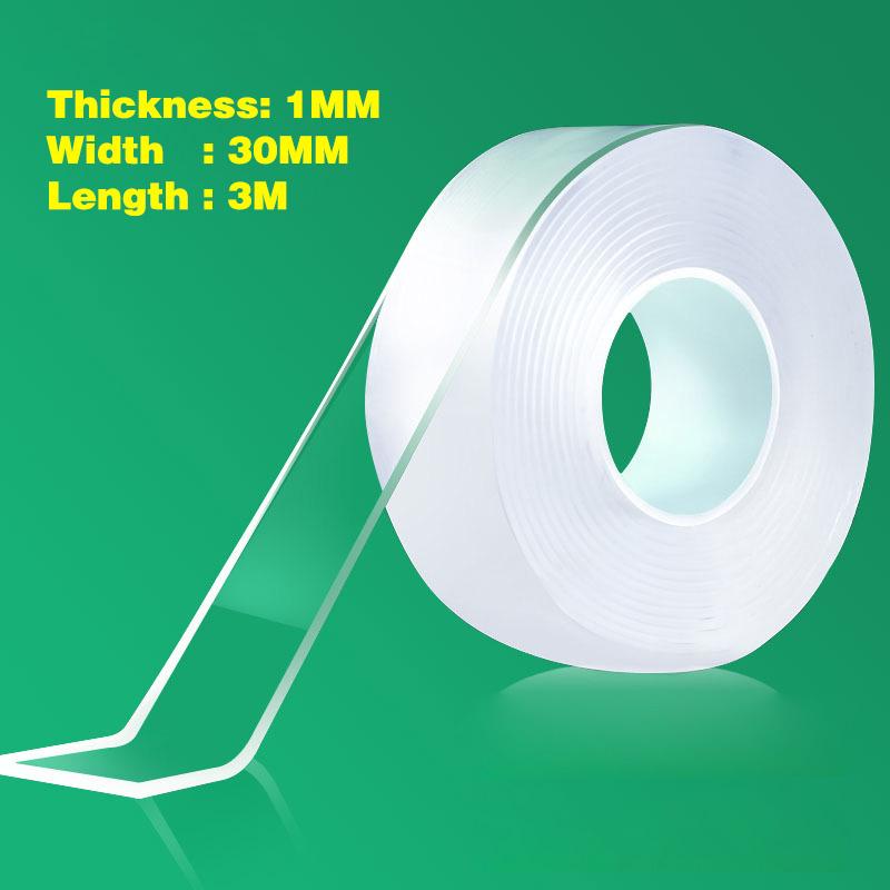 1/3/5m Nano Tape Double-Sided Adhesive Tape Traceless Waterproof Tape For Bathroom Kitchen Sink Tap Gel Sticker