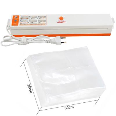 Mini Automatic Vacuum Sealer Storage Food Saver Sealing Machine Container 100pcs 20*30cm Vacuum Bags