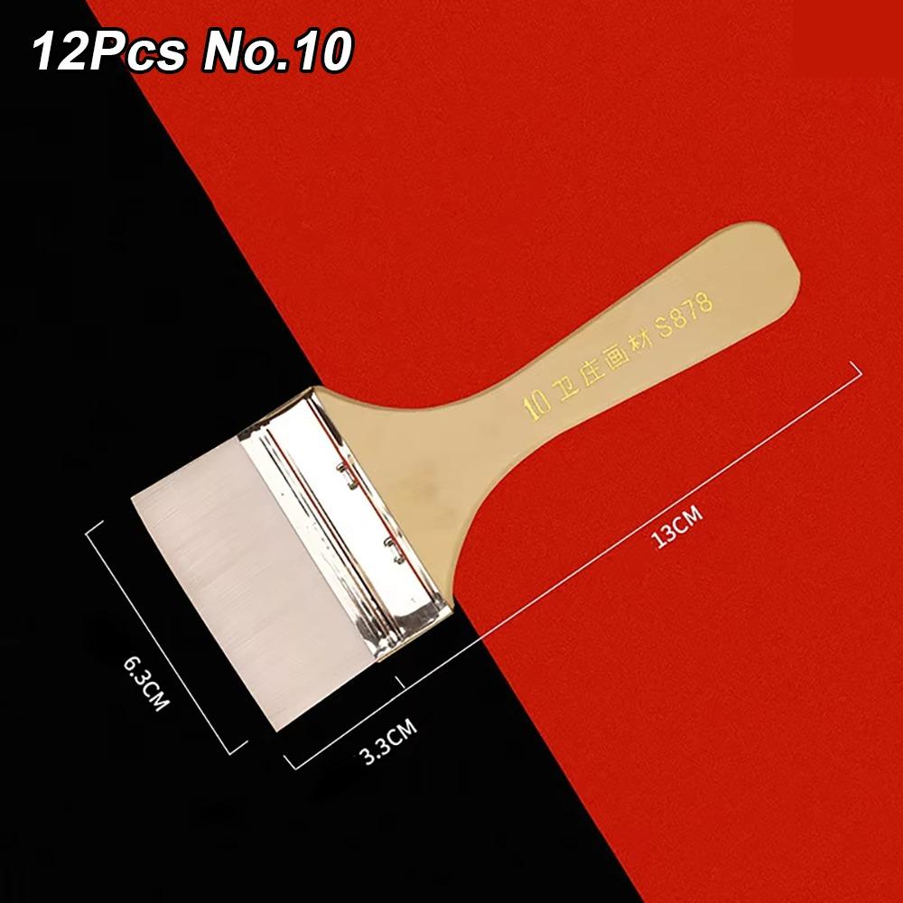 12Pcs/Set White Art Paint Brush Set Barbecue Brush  for Acrylic Oil Paint Varnishes Watercolor
