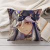 Cyno Genshin Impact Cute Cushion Cover Silky Short Plush Invisible Zipper Dustproof Sofa Pillow Case For Home Decor