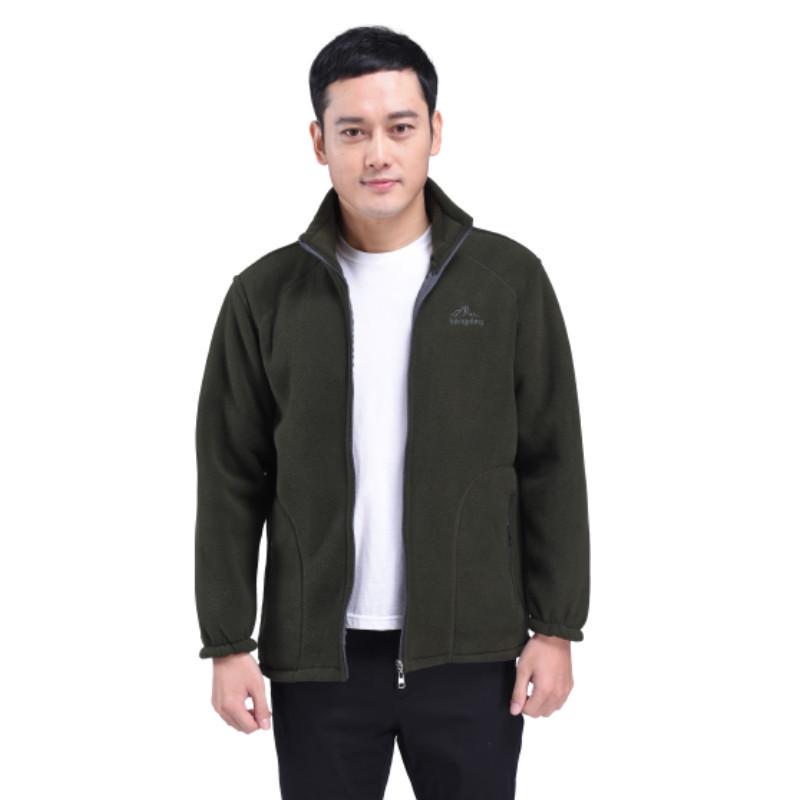 Men's Plus Size Fleece Jacket: Loose Fit for Middle-aged and Elderly, Perfect for Autumn and Winter