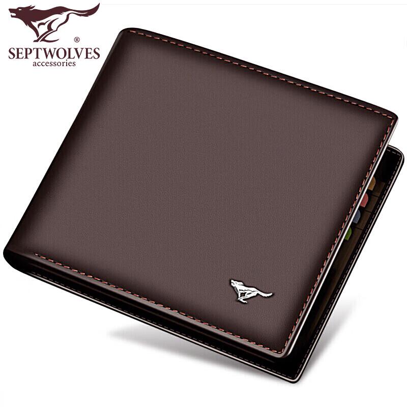 

Мужской легкий бизнес-кэжуал короткий кошелек Septwolves