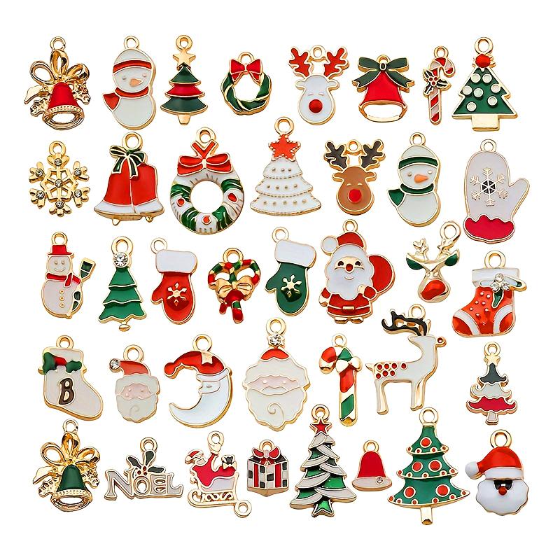 20PCS Accessories Bracelet Ornament Keychain Pendant Gift DIY Multi-element Christmas Creativity Alloy