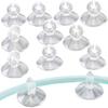 10Pcs Aquarium Suction Cup Clips Set, Fish Tank Air Line Holder, Clear Plastic for Glass Fish Supples