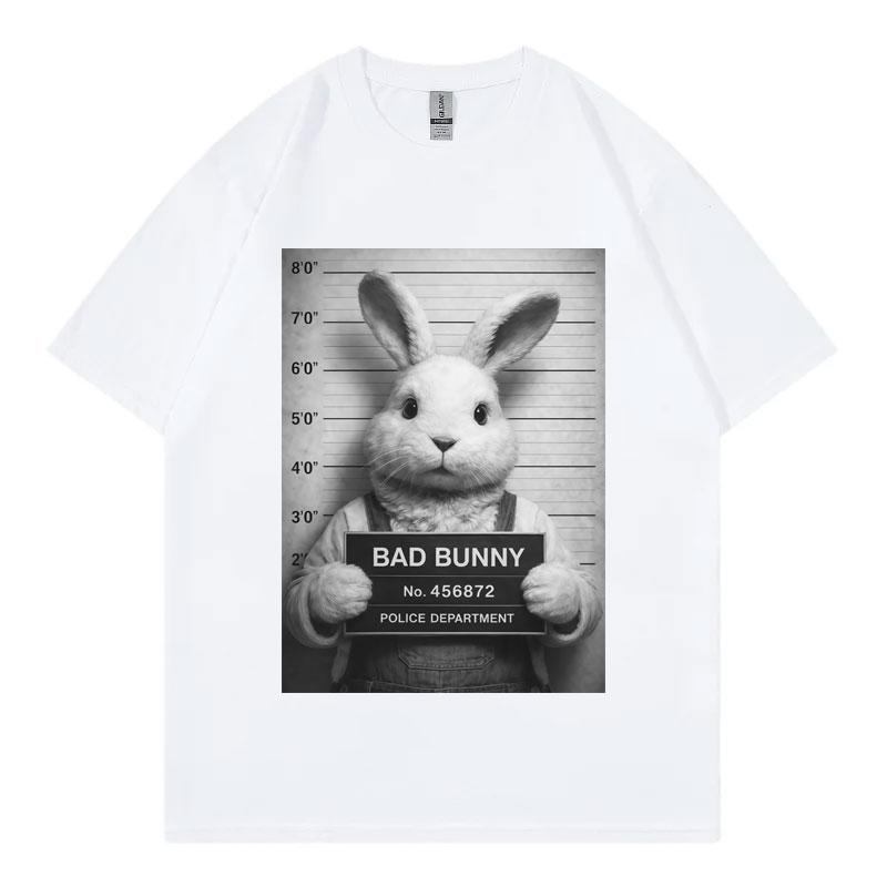 Rapper Bad Bunny Fuuny Meme Graphic T Shirts Men Women Fashion Vintage Short Sleeve Tshirt Summer Casual Loose Cotton Tshirts