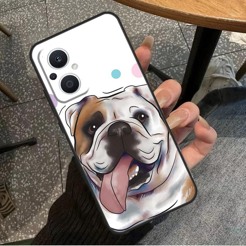 British Bulldog For OPPO Reno 10 11 12 13 14 Pro 7 8 Lite 8T 11F 12F 13F 14F OPPO Find X8 X9 X5 X6 Pro Case