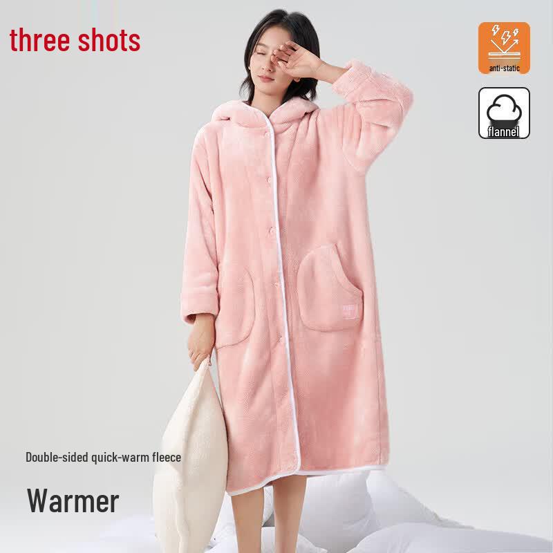Women s Velvet Hooded Cardigan Robe XL