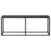 Table console - vidaXL - 331687 - Verre trempé - Noir - 200x35x75,5 cm