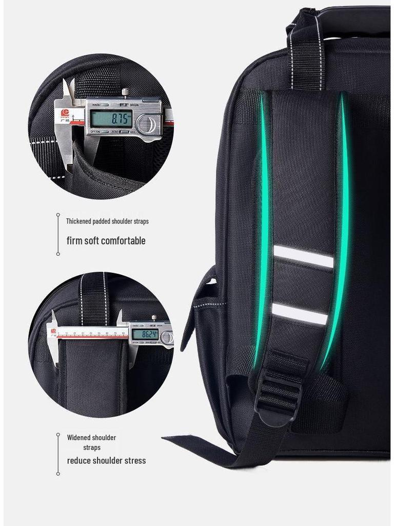 Heavy-Duty Double Shoulder Tool Backpack: Durable, Thickened, Multi-Functional, Large Capacity for Electrician Repairs