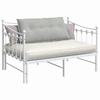 Back Cushion Light Grey 100 x 50 cm Cord Fabric