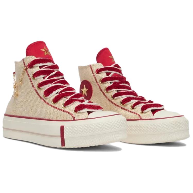 Converse All Star Lift Comfortable Versatile Durable Lightweight High-Top Canvas Shoes Women Sneaker Red A13351C