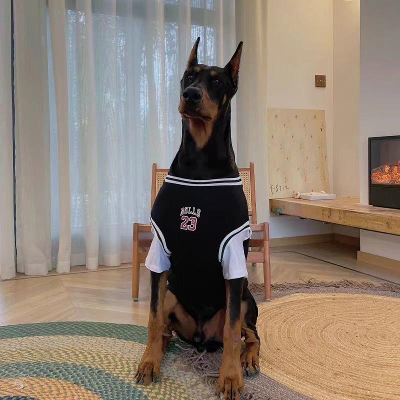 Dog Clothes Large Dog Thin Golden Retriever Labrador Doberman Fake Two-piece Ball Clothing Large Dog Clothes Summer Clothes