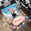 Custom Name Mermaid Garden Living Room Non-Slip Area Rug Soft Carpet for Bedroom Kids Playroom Sofa Office Home Decor Doormat