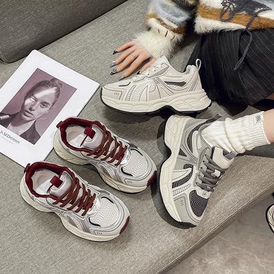 Retro Versatile Dad Shoes Women's Autumn New Thick-soled Feet Small Fashion Breathable Sneakers