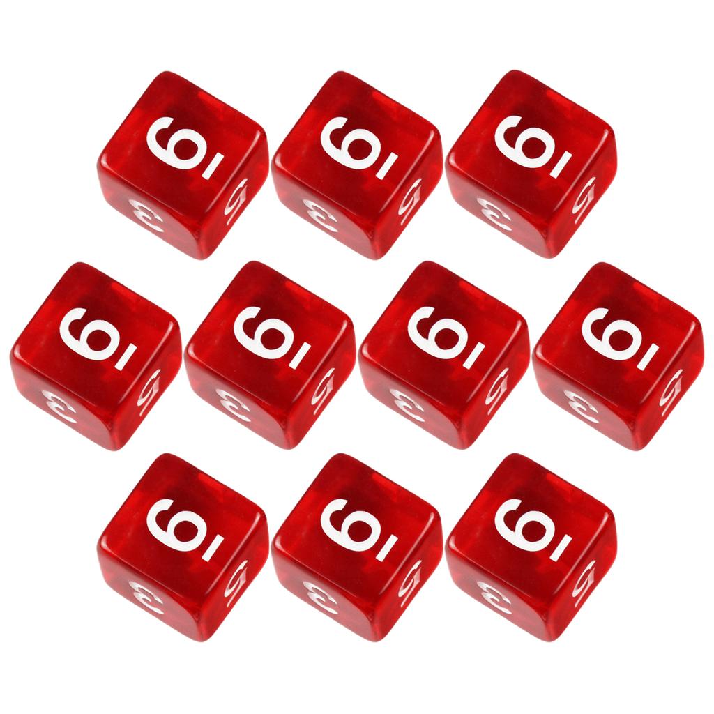 10 stuks D6 Dobbelstenen Polyhedrisch Digitaal 1-6 Dobbelstenen voor Feest Club Entertainment Tafelspel