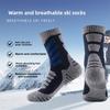 Winter and Autumn Men's Mid-calf Ski Socks with Thick Towel Bottom, Sweat-absorbing, Anti-friction and Warm Wool Socks