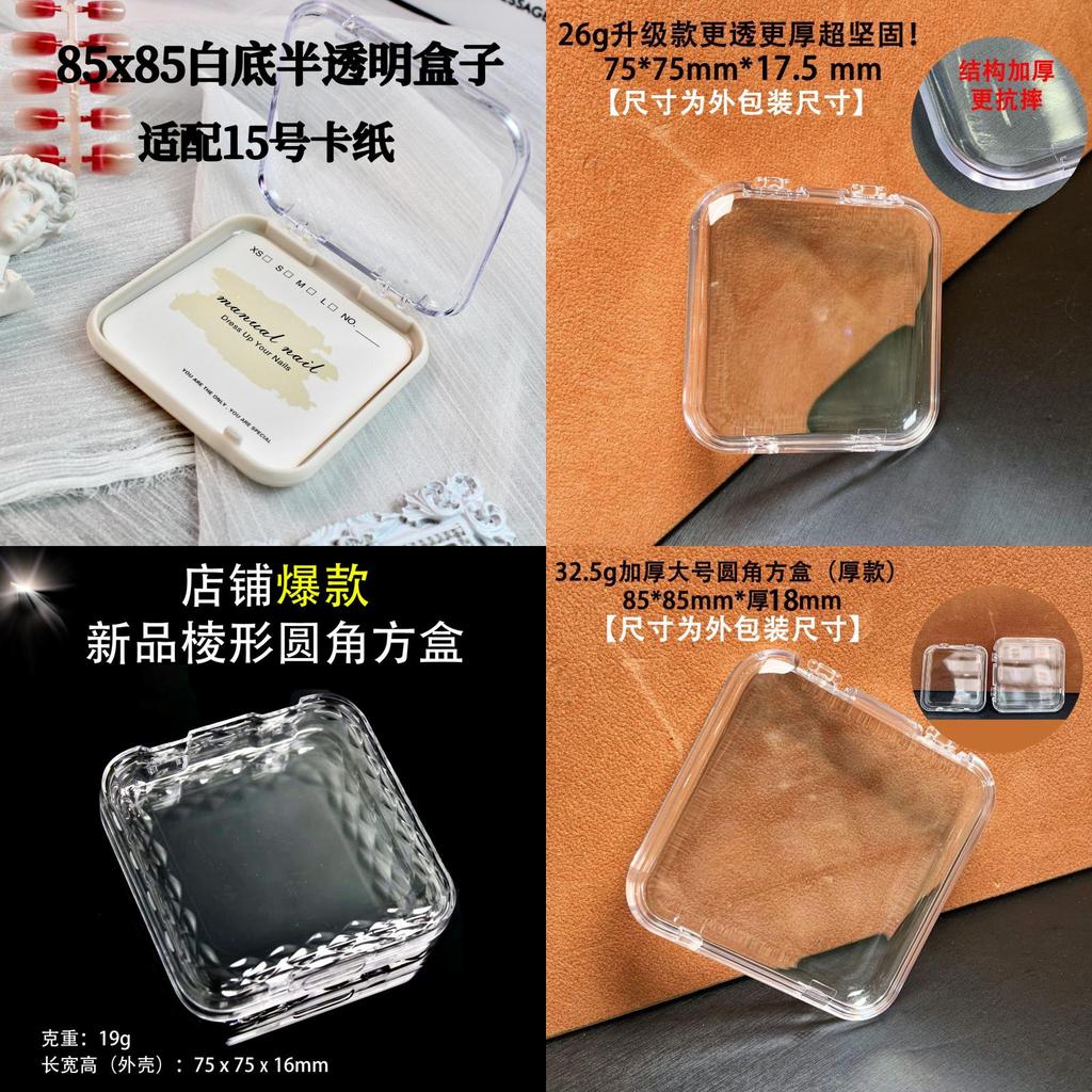 Compact And Transparent Nail Box For Nail Storage And Display