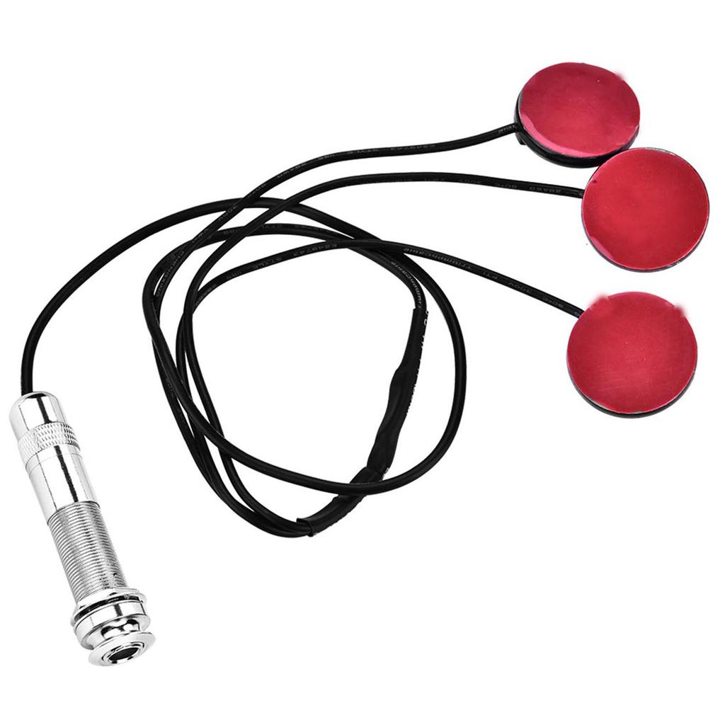 Self adhesive Piezo Transducer Microphone Pickup with Endpin Jack for Guitar Ukulele Violin