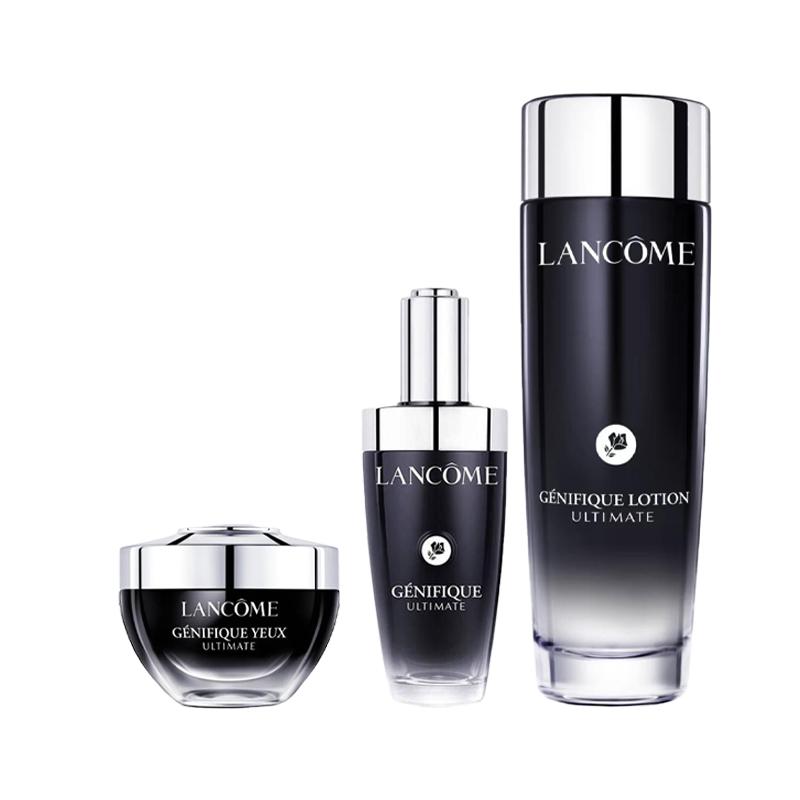 Lancôme Skin care set Little Black Bottle Celebrity Three-piece Little Black Bottle Filter Water Essence Eye Cream Repairs Light Wrinkles, Lightens чёрный