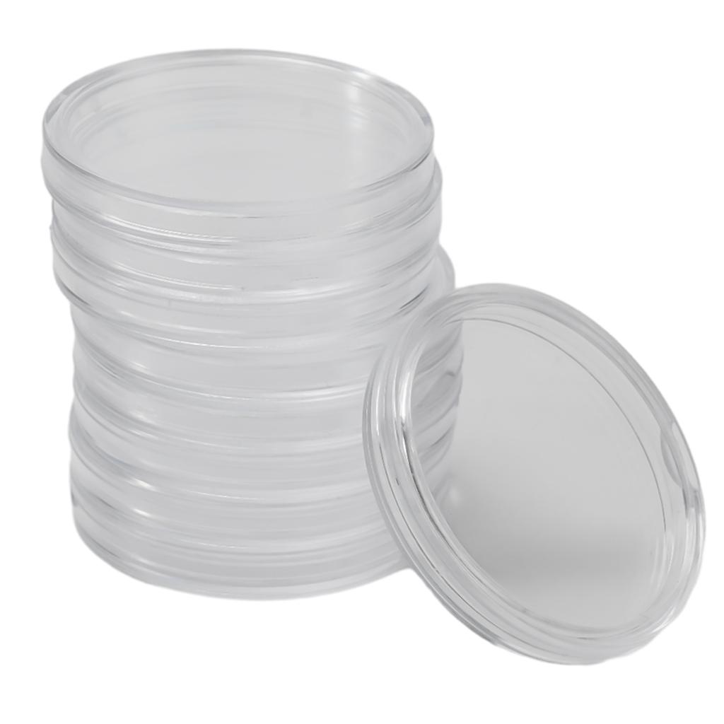 Coin Cases Coin Capsules Plastic Transparent 100pcs Coin Collection Coin Storage Box Coin Capsules Display Holder High Quality
