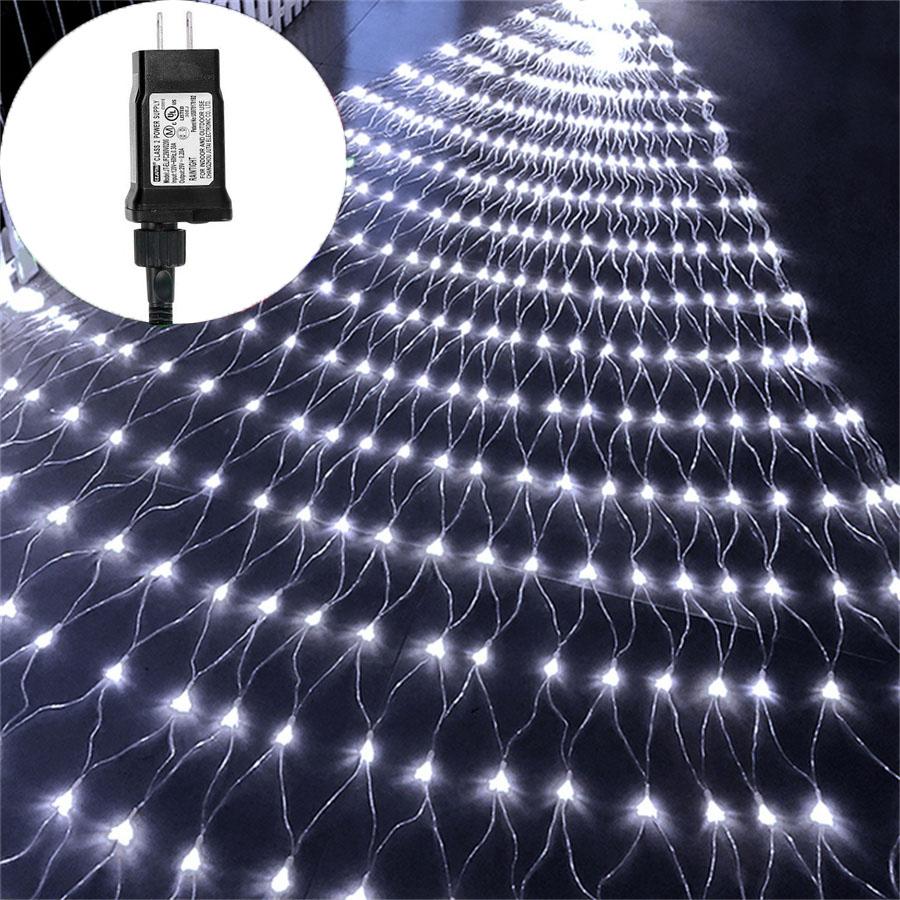 3X2M 200 LED Outdoor Christmas Net Light DC24V Connectable Net Lights 8 Modes Hanging Mesh Light for Garden Window Wall Decor