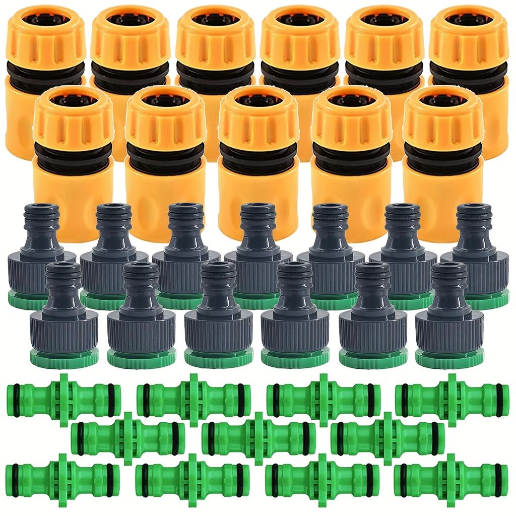 10Pcs Garden Faucet Connectors 1/ 2inch Water Pipe Fittings - Set With Threaded Connectors And Water Pipe Connectors, Extension Connection